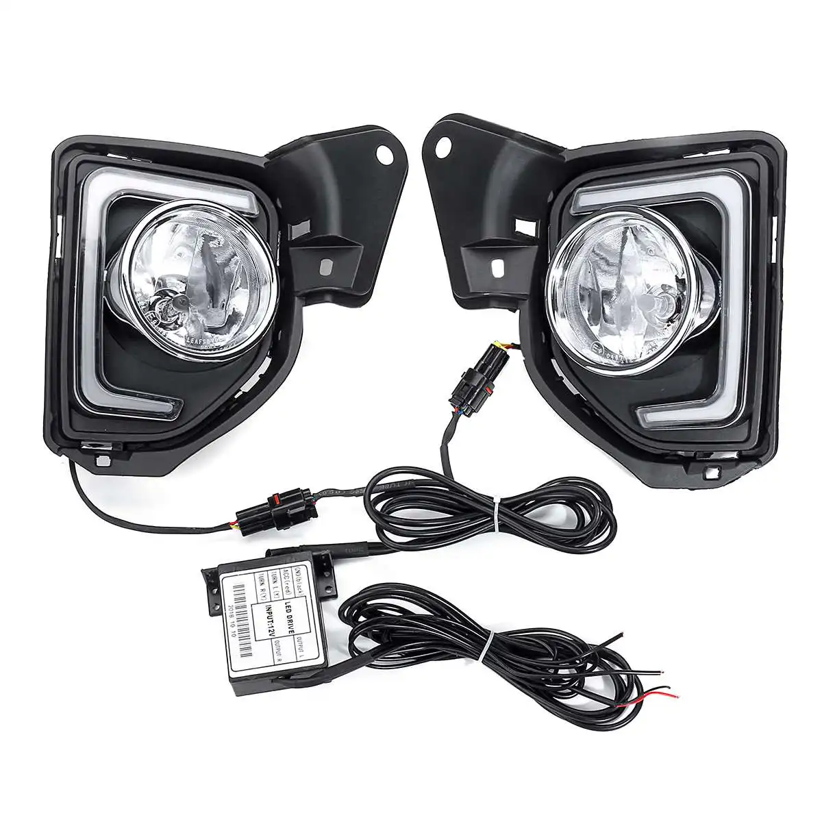 Led Drl с Галогенные Противотуманные фары для Toyota Hiace с переключателем жгут фары дневного света лампы для укладки волос