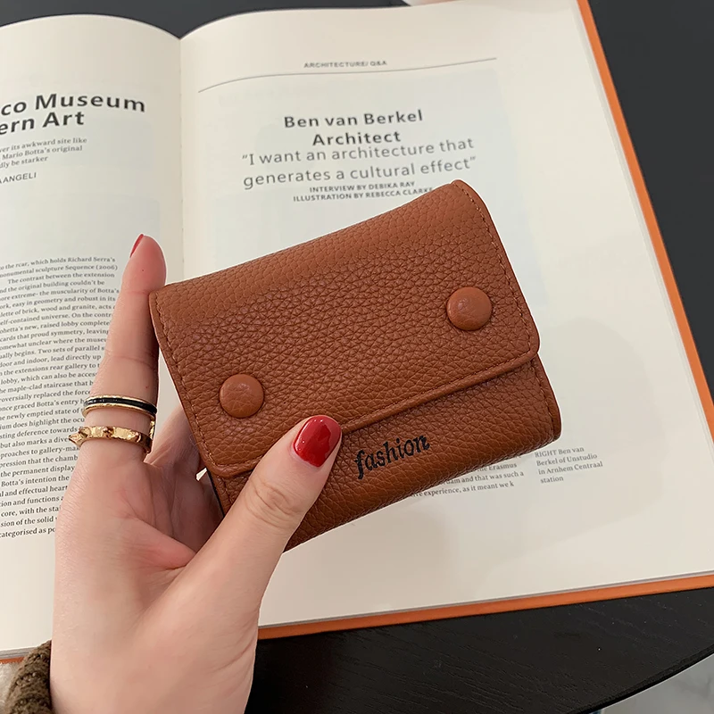 

2021 Spring and Autumn New Arrival Wallet Short Ladies Wallet Patchwork Fashion Splicing Wallet Coin Purse Card Case Leather