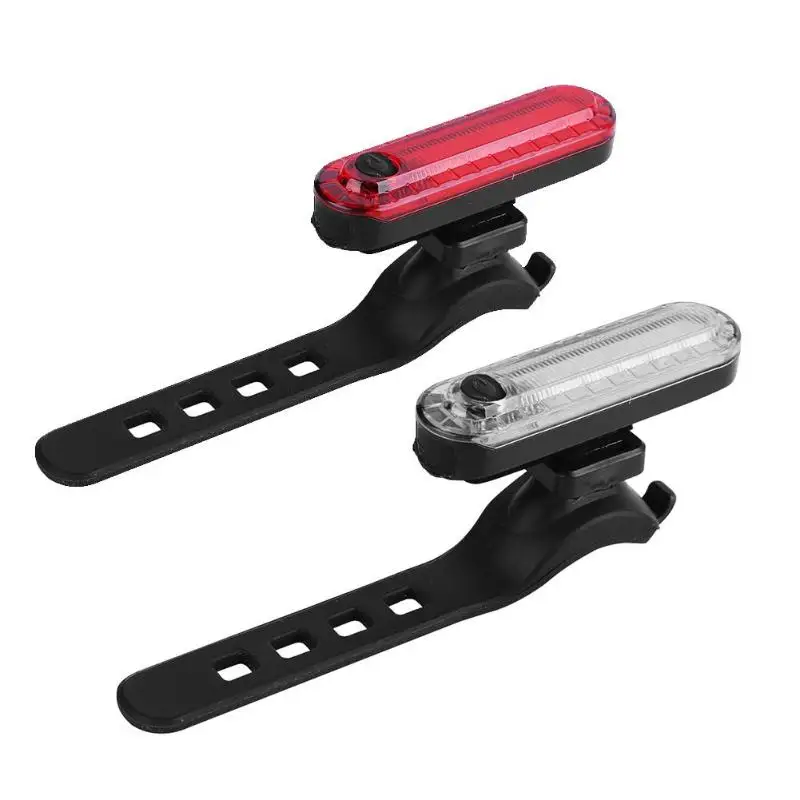 USB Перезаряжаемые для велосипеда задний Светильник Велоспорт Светодиодный
