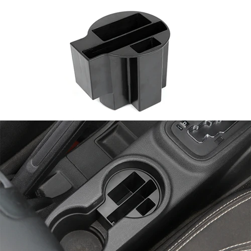 Cup holder storage SHINEKA укладка для Jeep Wrangler JK 2011- ABS автомобильный ящик для хранения комплект для органайзера аксессуары для Jeep Wrangler JK - Название цвета: Cup holder storage