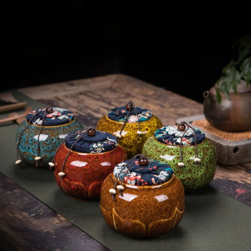 Керамическая герметичная емкость для хранения чая чайная Кадка сменная
