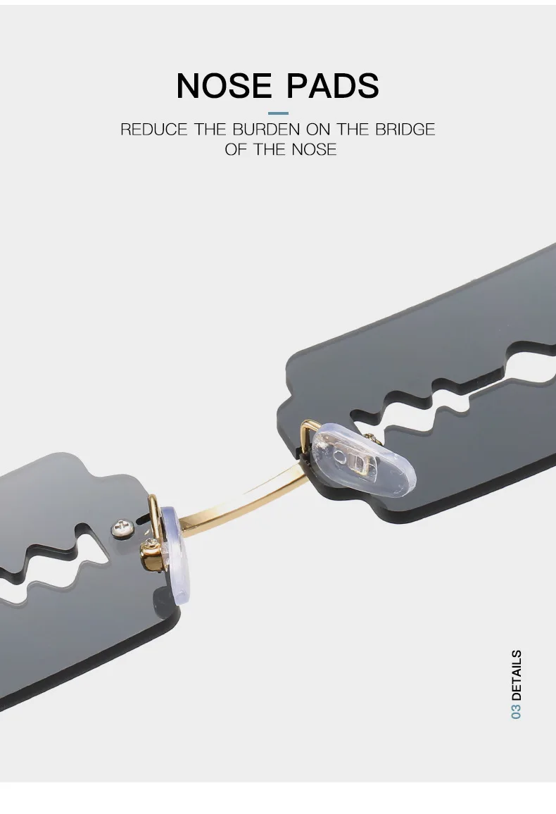 

Personality Trend To Engage In Razor Blade Men's Sunglasses Razor Ins Sunglasses Retro Punk Funny Glasses Men