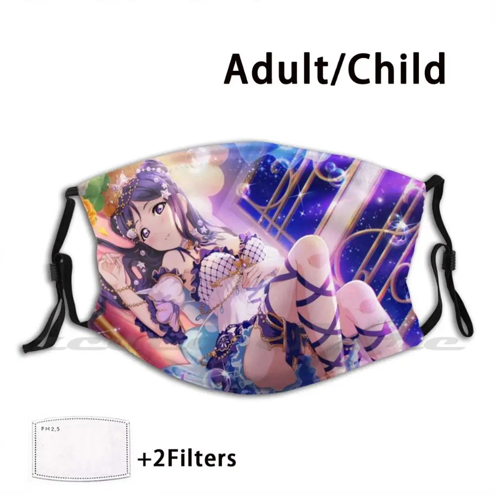 

Kanan Matsuura Mask DIY Washable Filter Pm2.5 Mouth Trending Kanan Matsuura Love Live Sifas Llsifas Kawaii Waifu Weeaboo