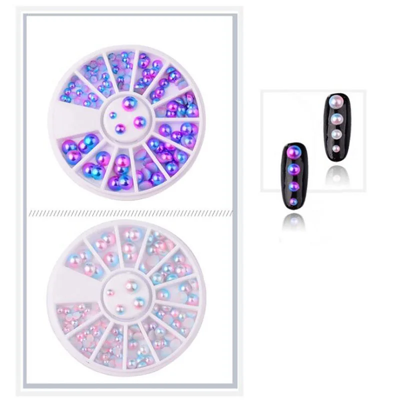 Bittb пилочки для ногтей стразы жемчужные поделки из смолы полукруглые цветные