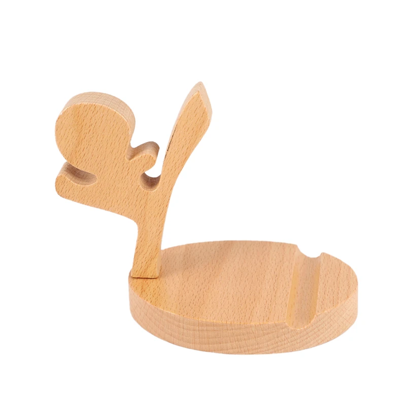 Портативный деревянный держатель для мобильного телефона Подставка Кронштейн