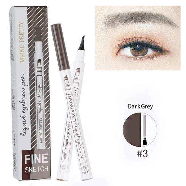 

Eyebrow Tattoo Pen Fine Sketch 4 Fork Liquid Eyebrow Pen Waterproof Smudge-proof Eye Brow Pencil BFC996