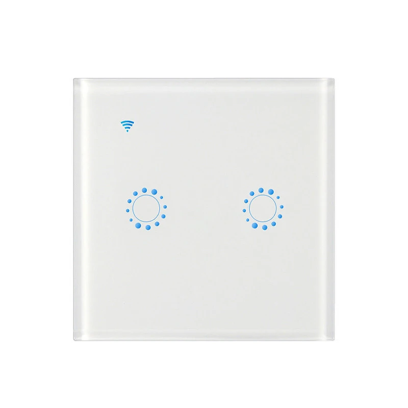 2 Gang умный переключатель передачи голоса Управление настенный выключатель Wi Fi