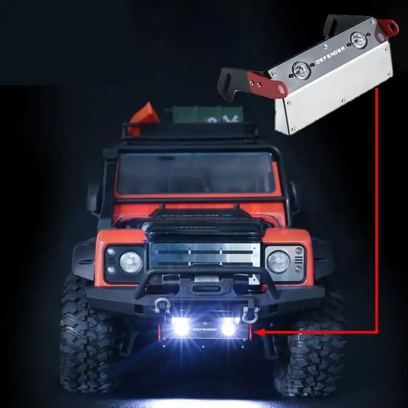 

TRX-4 Bronco передний бампер металлическая защитная пластина шасси бронированный светильник для 1/10 RC симуляция скалолазания TRAXXAS TRX4 защита