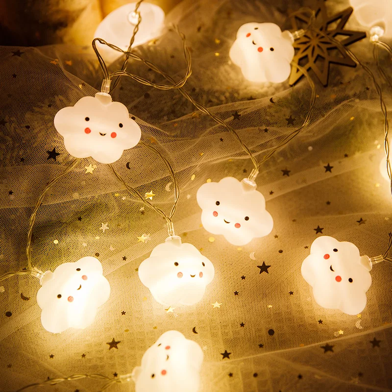 Строка светильник s LED маленькой девочки облако Фея Гирлянда Детская комната