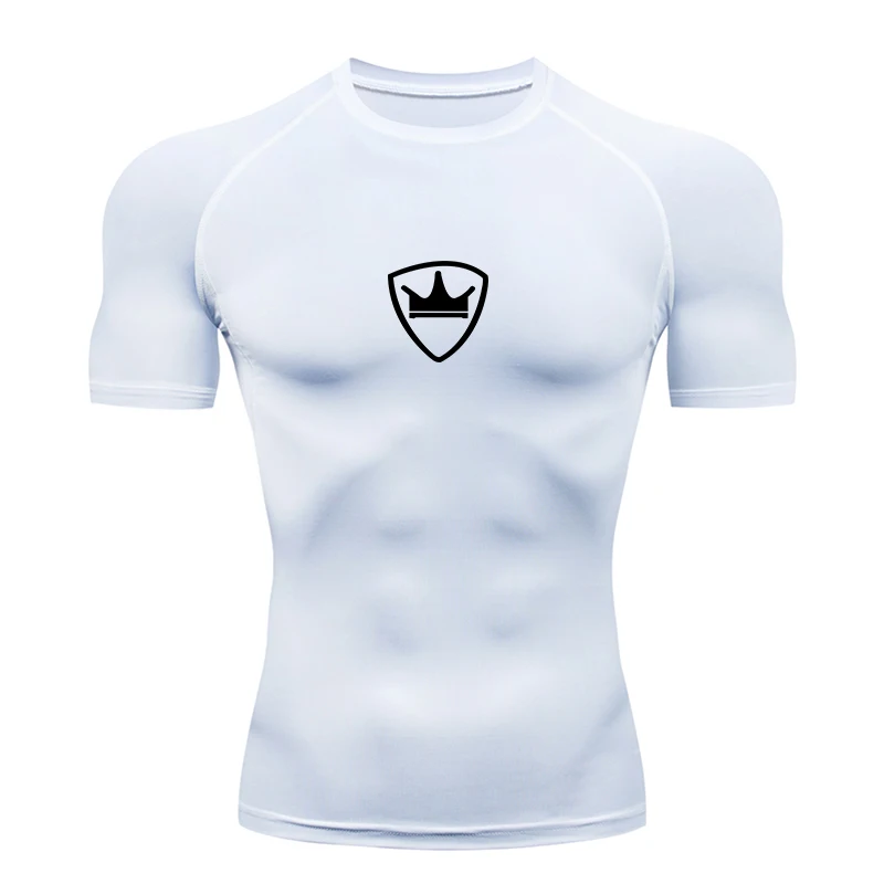 

Men's Fitness Training Running T-Shirt Gym Compression Running Jogging Fast Dry Tight Top Men's Color Tight T-Shirt