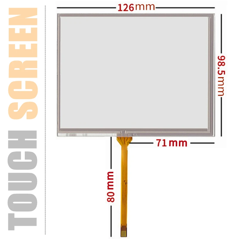 Panel de pantalla táctil resistivo, 5,6 pulgadas, 4 cables, 126mm x 98,5mm, para AT056TN04 V.6 TM056KDH01 02, 5 piezas, nuevo