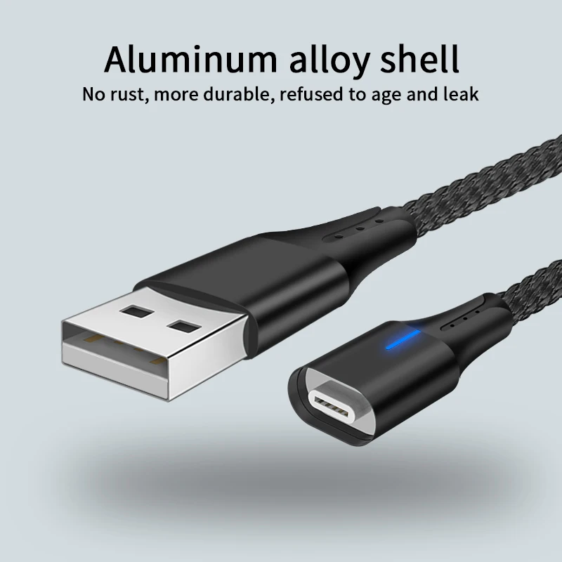 Магнитный кабель 3A Micro usb type C кабель передачи данных для быстрой зарядки для iPhone XS MAX XR 8 7 Plus SAMSUNG S10+ S9 для XIAOMI Mi9 MIX3 2S