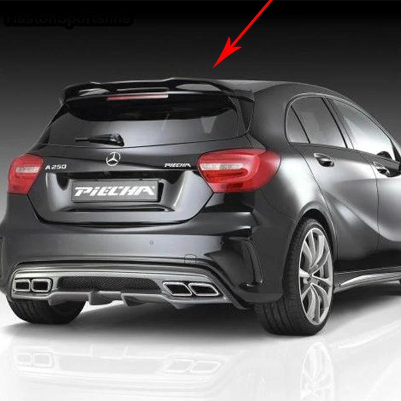 Задний спойлер на крышу для Mercedes A Class A45 AMG W176 FRP A180 A200 A220 A250 A260 заднее крыло 2013 2017|roof