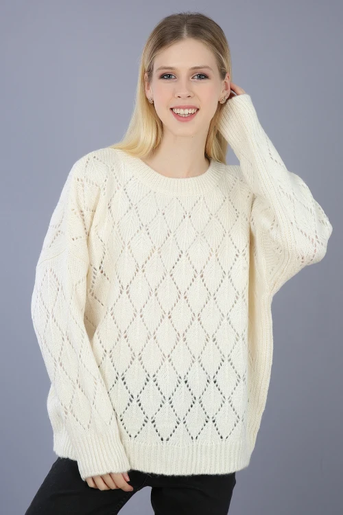 

BIKE COLLAR CELLULAR WOMEN KNITWEAR SWEATER