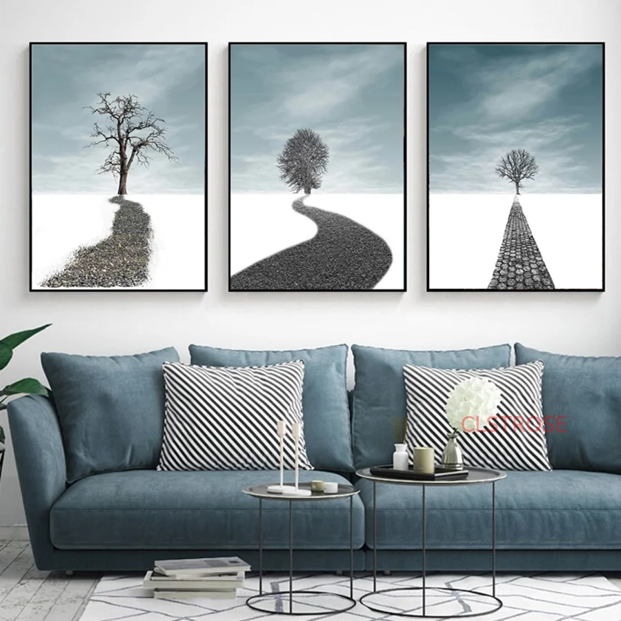 

Landscape Photo Abstract Tree Canvas Poster Print Large Wall Art Picture Paintings No Frame Modern Nordic Living Room Home Decor