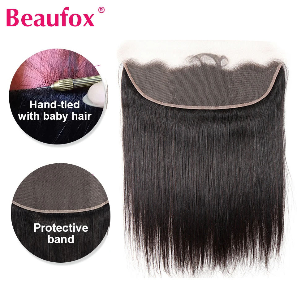 Накладные волосы Beaufox прямые 13*4 дюйма|ear to ear|ear ear frontalear closure |