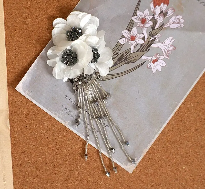 2 шт. тканевые наклейки с бисером ручной работы значок аксессуары для одежды