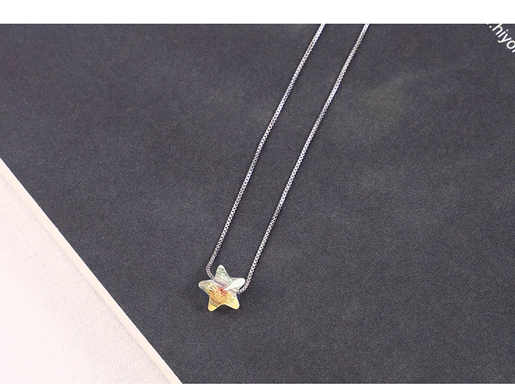 Цепочка BeBella с кулоном в виде звезды ожерелье кристаллами Swarovski элементы для