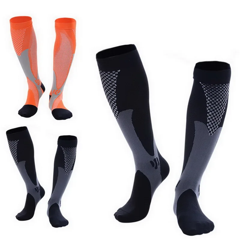 E384383A SFIT Компрессионные гольфы для бега Chaussette Футбол Баскетбол Велоспорт Homme носки для спорта на открытом воздухе мужские велосипедные носки - Цвет: E384383A