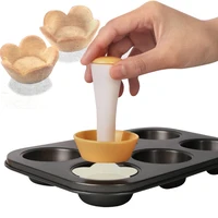 plastic pastry tamper tart shell molds cupcake muffin mold cake cutter flowerround dough cookie cutter set for muffincupcake