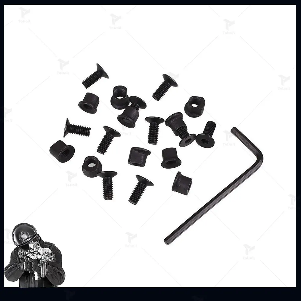 

10 Sets Keymod Rail Screws and Nuts for Keymod Rail Sections (10 x Screws and 10 x Nuts) Airsoft Accessories