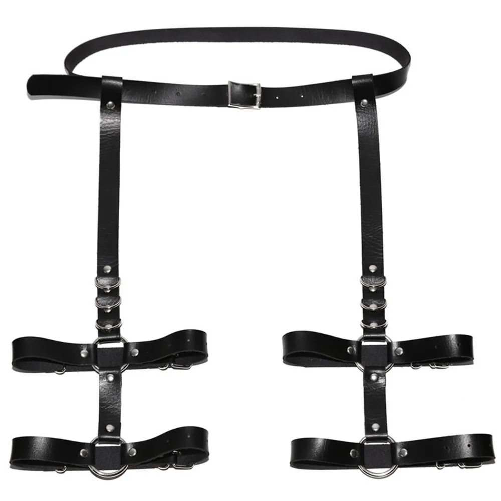 

YENDAR Leather Harness Belt Thigh Strap Garter Suspenders Sexy Bondage Punk Rave Pastel Goth Fantazi Seks Belt For Stockings
