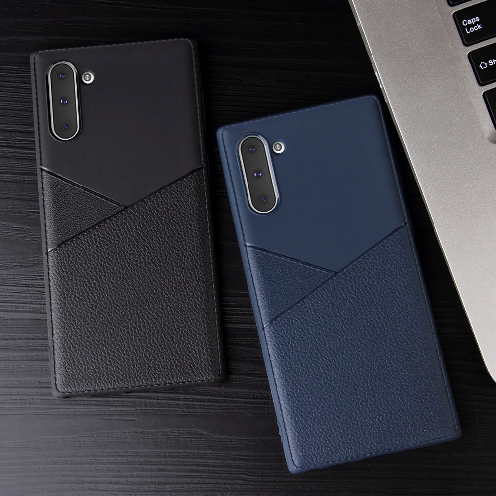 Деловой Тонкий чехол из ТПУ для телефона Galaxy Note 10 Samsung S10 Plus силиконовый мягкий