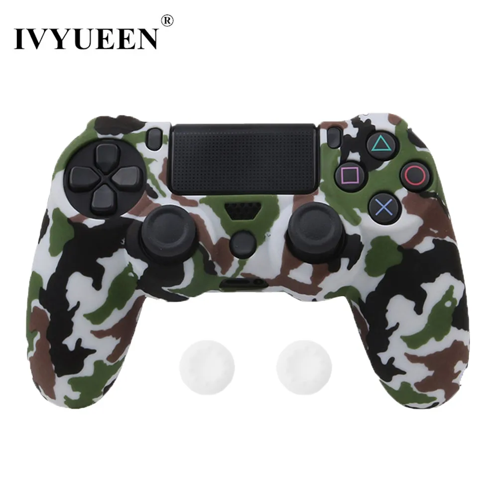 IVYUEEN 44 цвета силиконовый Камуфляжный защитный чехол для sony Dualshock 4 PS4 DS4 Pro тонкий контроллер ручки джойстик колпачки