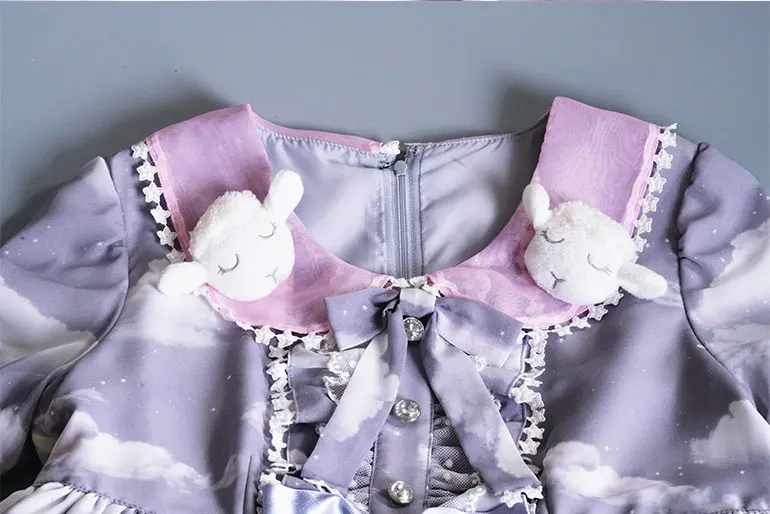 Kawaii овец спящего лица брошь с овцой плюшевая кукла заколка для волос белого и