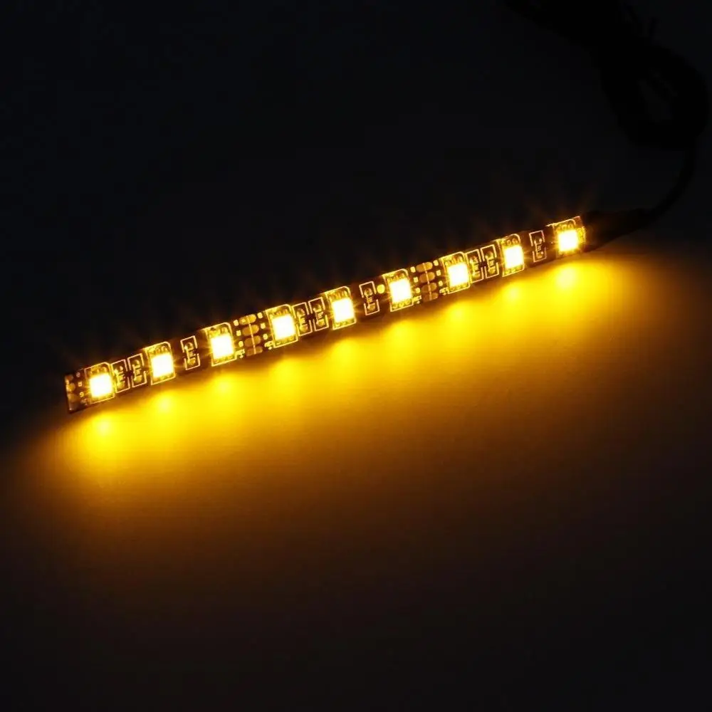 Светодиодный светильник Полоска 2 шт. 9 5050 SMD гибкий водонепроницаемый янтарный