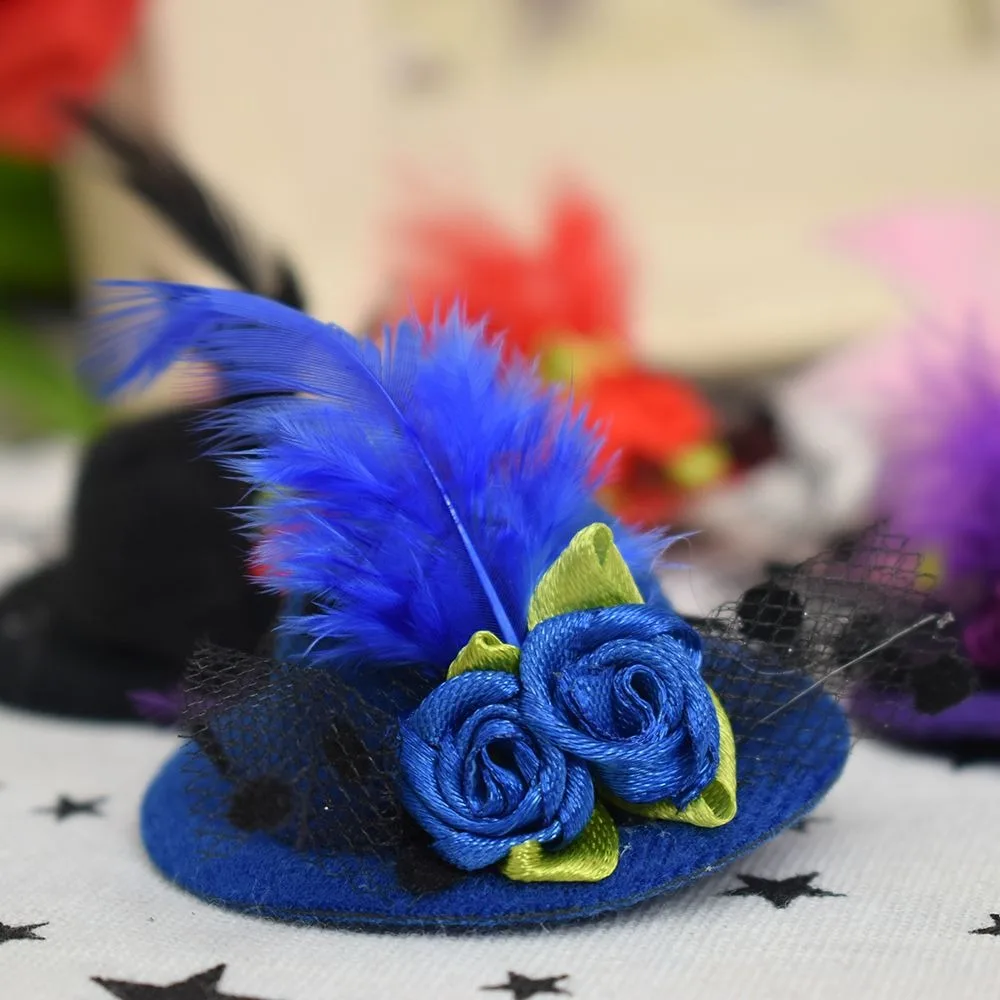 Заколки для волос в форме маленькой шапки двусторонние заколки с начесом детские