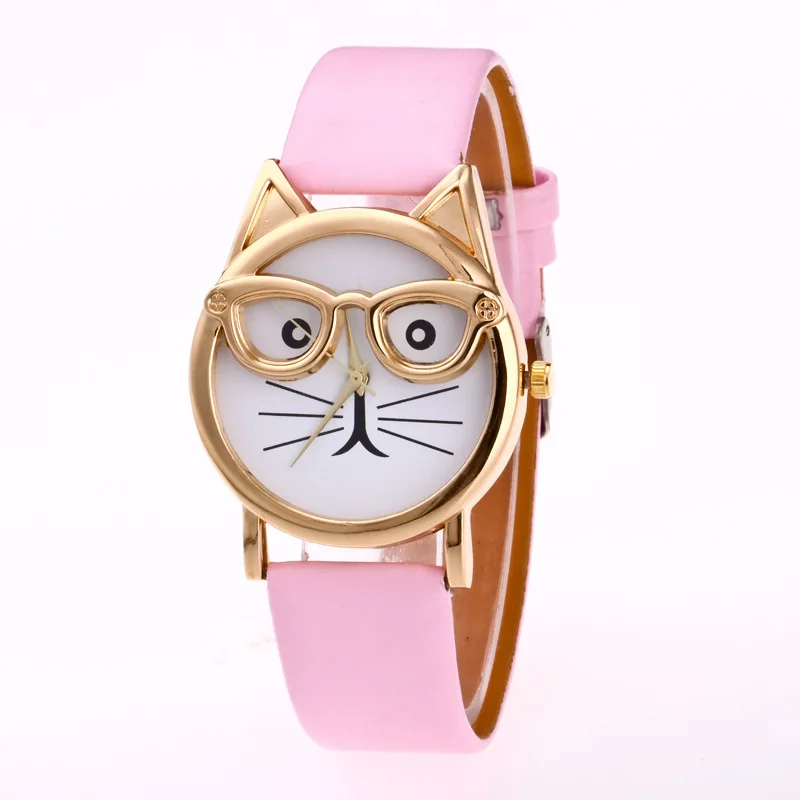 Детские часы с изображением кота, детские часы, детские часы с леопардовым дизайном, подарок на день рождения, Разноцветные часы для мальчик...
