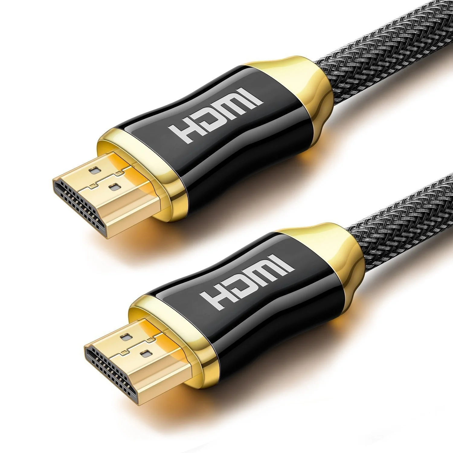 Плетеный экранированный HDMI совместимый кабель Ультра высокая скорость Ethernet и