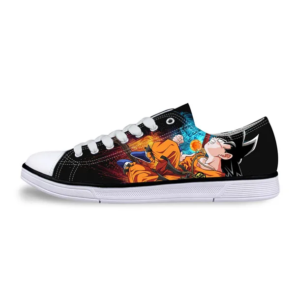 Thikin Dragon Ball/парусиновая обувь с низким берцем для мальчиков; крутые мужские кроссовки с вулканизированной подошвой; обувь для пар - Цвет: BLG7770AP
