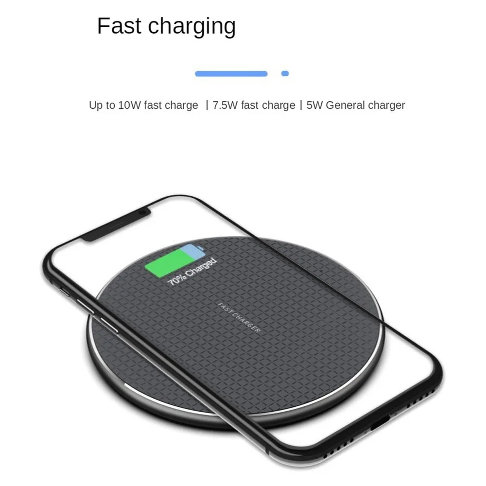 10W Wireless Fast Chargers For For iphone 12 Mini 11 Pro XS Max XR Samsung Huawei Realme Oppo Xiaomi Qi Quick Wireless Charging