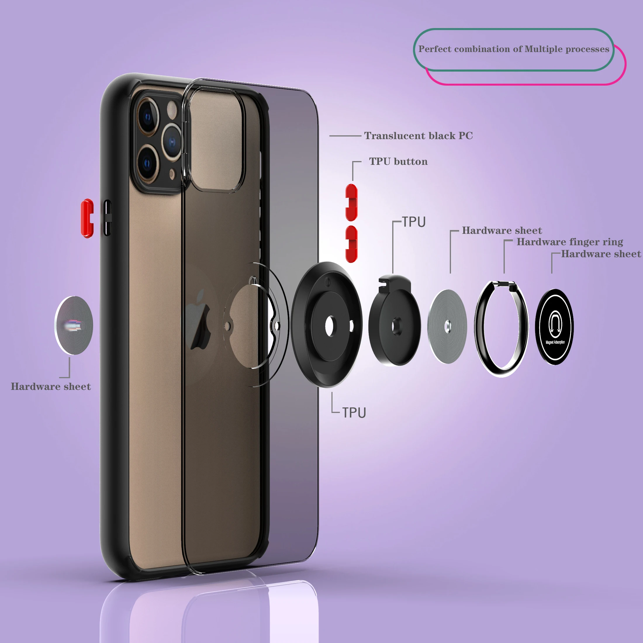 Защитный чехол для камеры iphone 11 12 Pro Max X XR XS 6 7 8 PLus магнитный кольцевой держатель