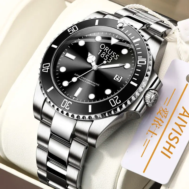 

Automatic Movement Mechanical Watch Men's Waterproof Luminous Double Calendar High-End Men Non-Mechanical Watch