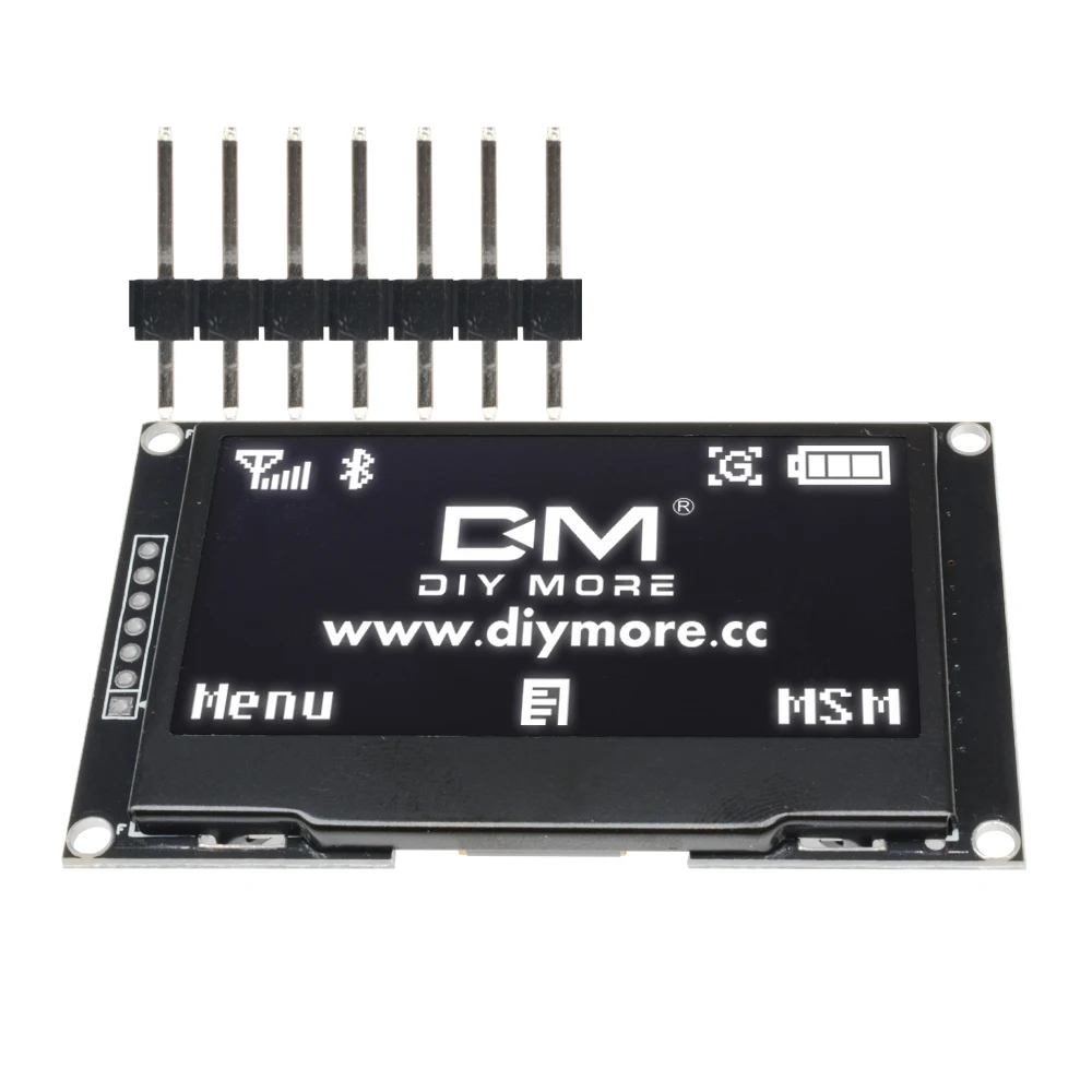 Белый 2,42 дюймовый ЖК-экран 12864 OLED дисплей модуль IIC IEC SPI серийный C51 STM32 SSD1309 для Arduino 128X64 белый/синий/зеленый/желтый - Цвет: Белый