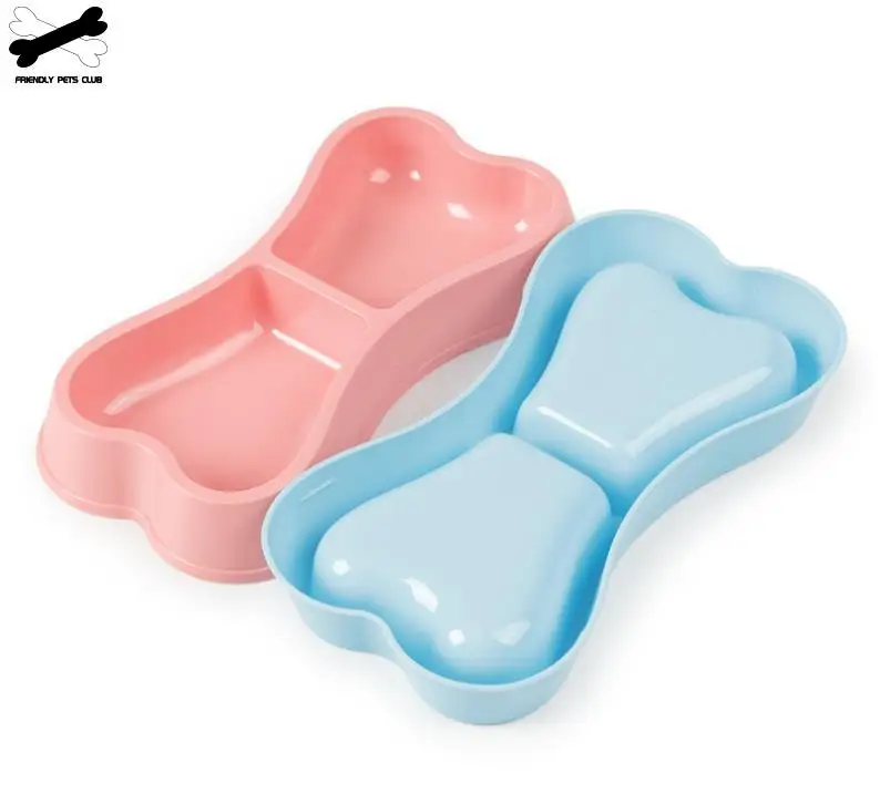 Кормушка для домашних животных портативная пластиковая емкость с двойным