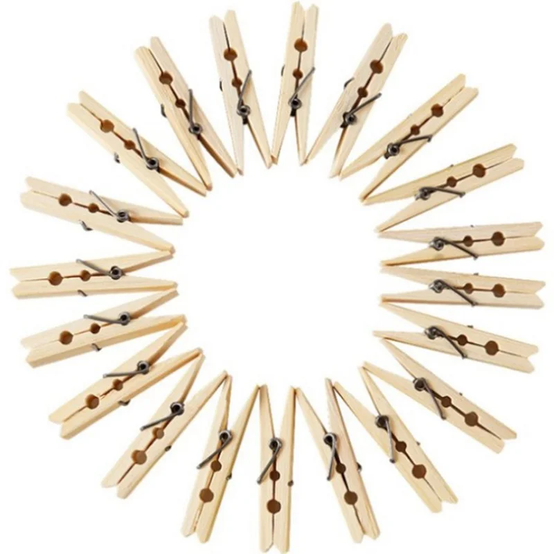 Высокое качество 20 шт./упак. бамбуковые деревянные прищепки для белья носки