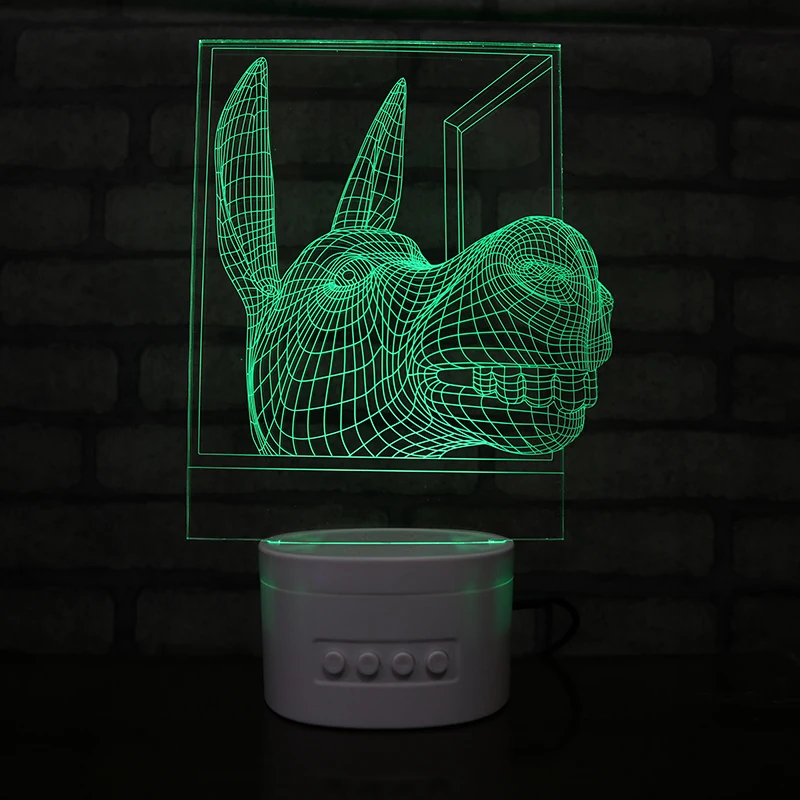 3D светильник динамик с Bluetooth СВЕТОДИОДНЫЙ Ночник для детей Usb лампа на батарейках