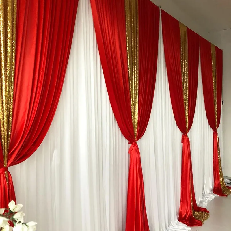 

10x20ft Glitter Gold/Silver/Rose Gold Sequin Backdrop Party Wedding Photo Booth Background Decoration Sequin Curtain Drape Panel