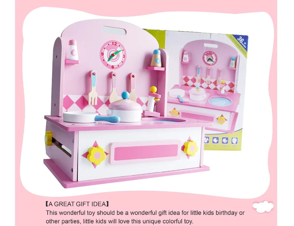 Mookids принцесса развивающие игрушки девочка туалетный столик набор игровой домик дерево Моделирование туалетный столик кухня взаимодействие