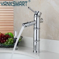 yanksmart bathroom basin faucet chrome bamboo shape brass tap sprayer deck mounted faucets mixer taps single handle faucet
