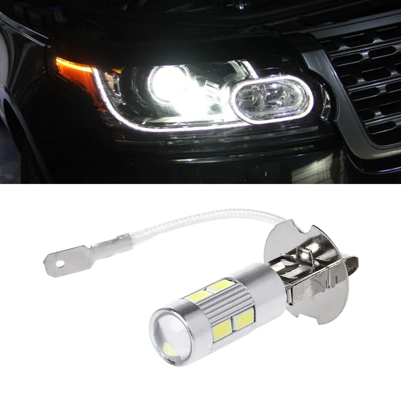 1pcs New H3 10 LED 5630 SMD White Fog LED Auto Bulb Tail Turn Driving Light High Beam