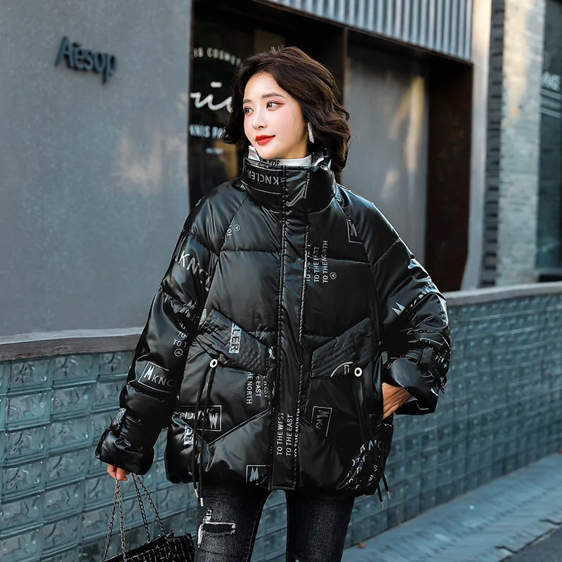 Clothing for  Winter Coat Women Glossy Cotton Female The New Fashion Korean Version Thicken