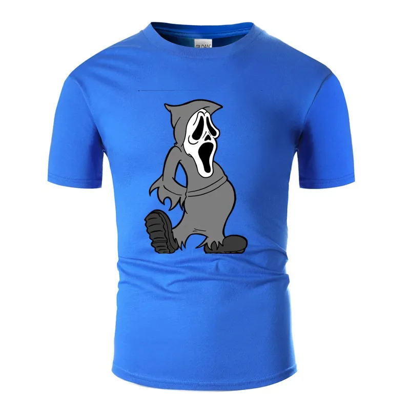 Забавная индивидуальная хипстерская футболка для мужчин с принтом Ghostface