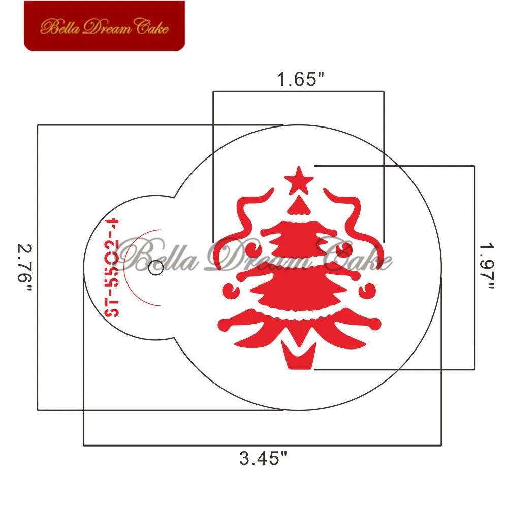 5pcs/set Angel/Elk/Tree Cookies Stencil Christmas Cake Decorating Tools Coffee Stencils Template Mold Baking Accessories | Дом и сад