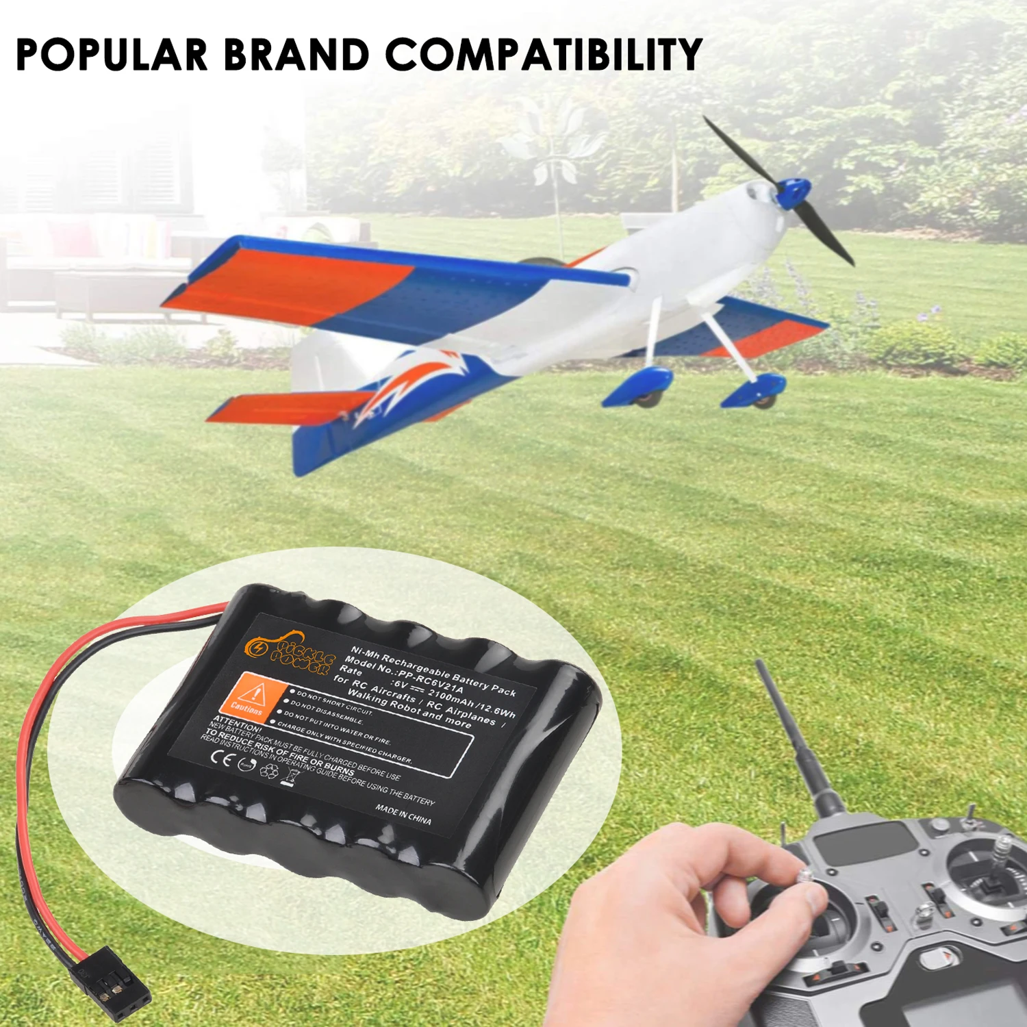 6V Radio Receiver Battery for Futaba RC Toy Car Airplane Helicopters Servo Controller Transmitter with Hitec Connector | Электроника