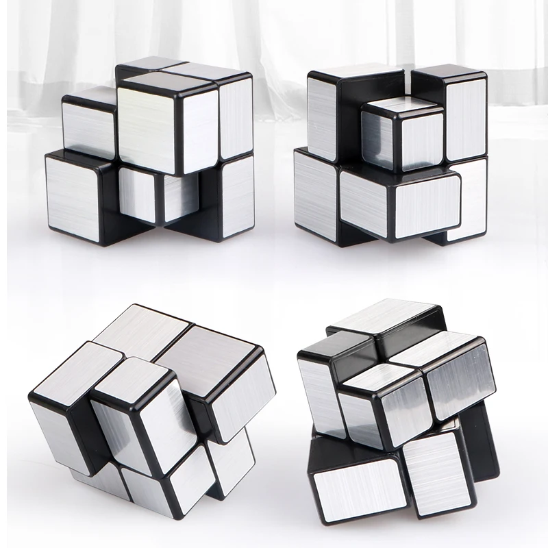Qiyi 3x3 Magic Mirror Cube Puzzle 3x3x3 2x2 серебристые золотые наклейки скоростные кубики